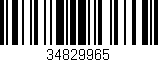 Código de barras (EAN, GTIN, SKU, ISBN): '34829965'