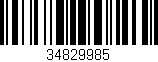 Código de barras (EAN, GTIN, SKU, ISBN): '34829985'
