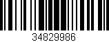 Código de barras (EAN, GTIN, SKU, ISBN): '34829986'