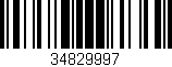 Código de barras (EAN, GTIN, SKU, ISBN): '34829997'