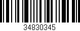 Código de barras (EAN, GTIN, SKU, ISBN): '34830345'