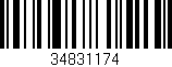 Código de barras (EAN, GTIN, SKU, ISBN): '34831174'
