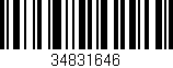 Código de barras (EAN, GTIN, SKU, ISBN): '34831646'