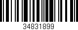 Código de barras (EAN, GTIN, SKU, ISBN): '34831899'