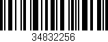 Código de barras (EAN, GTIN, SKU, ISBN): '34832256'