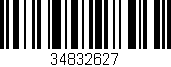 Código de barras (EAN, GTIN, SKU, ISBN): '34832627'