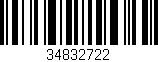 Código de barras (EAN, GTIN, SKU, ISBN): '34832722'