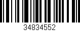 Código de barras (EAN, GTIN, SKU, ISBN): '34834552'