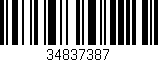 Código de barras (EAN, GTIN, SKU, ISBN): '34837387'