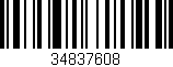 Código de barras (EAN, GTIN, SKU, ISBN): '34837608'