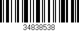 Código de barras (EAN, GTIN, SKU, ISBN): '34838538'