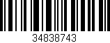 Código de barras (EAN, GTIN, SKU, ISBN): '34838743'