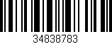 Código de barras (EAN, GTIN, SKU, ISBN): '34838783'