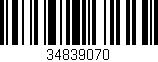 Código de barras (EAN, GTIN, SKU, ISBN): '34839070'