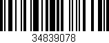 Código de barras (EAN, GTIN, SKU, ISBN): '34839078'