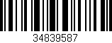 Código de barras (EAN, GTIN, SKU, ISBN): '34839587'