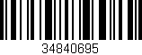 Código de barras (EAN, GTIN, SKU, ISBN): '34840695'