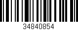 Código de barras (EAN, GTIN, SKU, ISBN): '34840854'