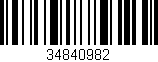Código de barras (EAN, GTIN, SKU, ISBN): '34840982'