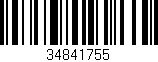 Código de barras (EAN, GTIN, SKU, ISBN): '34841755'