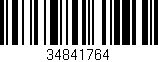 Código de barras (EAN, GTIN, SKU, ISBN): '34841764'