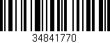 Código de barras (EAN, GTIN, SKU, ISBN): '34841770'