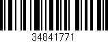 Código de barras (EAN, GTIN, SKU, ISBN): '34841771'