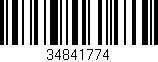 Código de barras (EAN, GTIN, SKU, ISBN): '34841774'