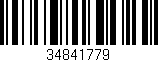 Código de barras (EAN, GTIN, SKU, ISBN): '34841779'