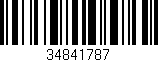Código de barras (EAN, GTIN, SKU, ISBN): '34841787'