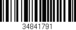 Código de barras (EAN, GTIN, SKU, ISBN): '34841791'