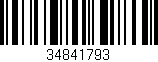 Código de barras (EAN, GTIN, SKU, ISBN): '34841793'