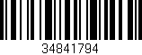 Código de barras (EAN, GTIN, SKU, ISBN): '34841794'
