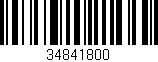 Código de barras (EAN, GTIN, SKU, ISBN): '34841800'