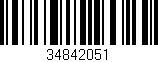 Código de barras (EAN, GTIN, SKU, ISBN): '34842051'