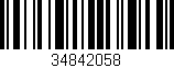 Código de barras (EAN, GTIN, SKU, ISBN): '34842058'