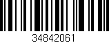 Código de barras (EAN, GTIN, SKU, ISBN): '34842061'