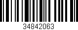 Código de barras (EAN, GTIN, SKU, ISBN): '34842063'
