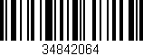 Código de barras (EAN, GTIN, SKU, ISBN): '34842064'