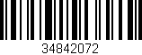 Código de barras (EAN, GTIN, SKU, ISBN): '34842072'