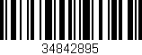 Código de barras (EAN, GTIN, SKU, ISBN): '34842895'