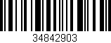 Código de barras (EAN, GTIN, SKU, ISBN): '34842903'
