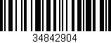 Código de barras (EAN, GTIN, SKU, ISBN): '34842904'