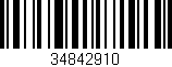 Código de barras (EAN, GTIN, SKU, ISBN): '34842910'