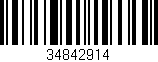 Código de barras (EAN, GTIN, SKU, ISBN): '34842914'