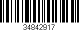 Código de barras (EAN, GTIN, SKU, ISBN): '34842917'