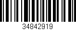 Código de barras (EAN, GTIN, SKU, ISBN): '34842919'