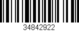 Código de barras (EAN, GTIN, SKU, ISBN): '34842922'