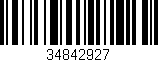 Código de barras (EAN, GTIN, SKU, ISBN): '34842927'