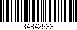 Código de barras (EAN, GTIN, SKU, ISBN): '34842933'